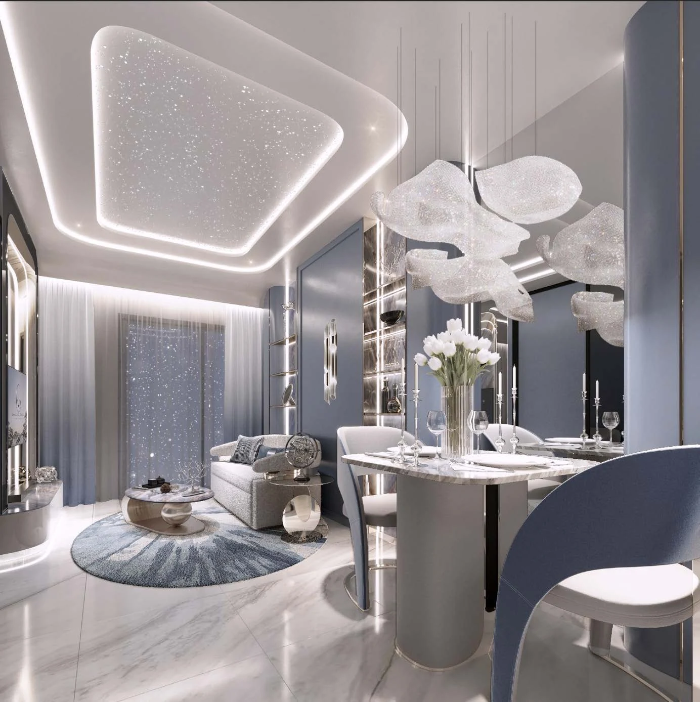 Futuristic EMBASSY WORLD residence interior