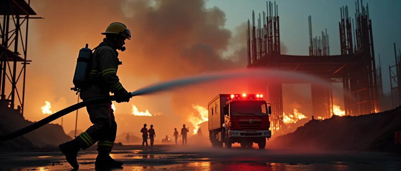 Fire at New Stadium Construction Site in Phuket: Emergency Crews Respond — My Thai Home Thailand guide