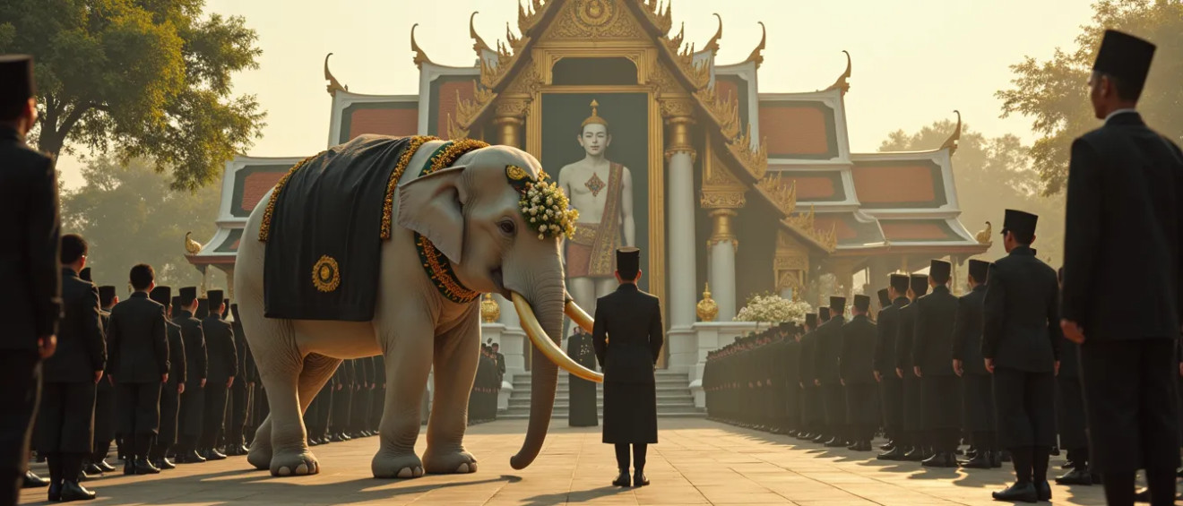 White Elephants Mourn the Late King Bhumibol Adulyadej — My Thai Home Thailand guide