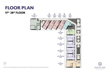 Floor plan · 17th–28th floors