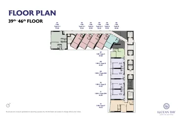 Floor plan · 39th–46th floors