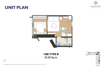 Type B · 1 bedroom · 35.50 m²