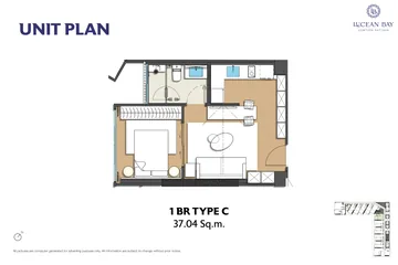 Type C · 1 bedroom · 37.04 m²