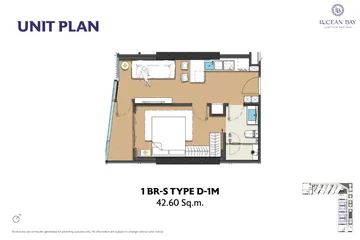 Type D-1M · 1 bedroom · 42.60 m²