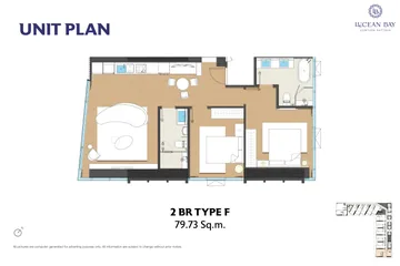 Type F · 2 bedrooms · 79.73 m²