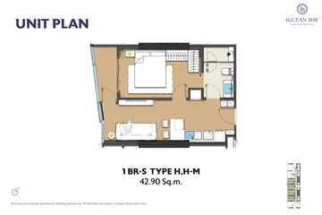 Type H · 1 bedroom · 42.90 m²
