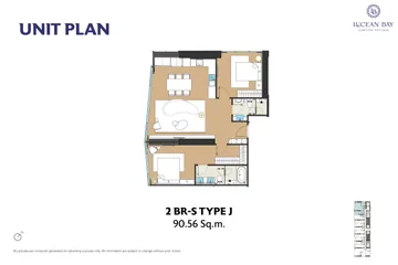 Type J · 2 bedrooms · 90.56 m²