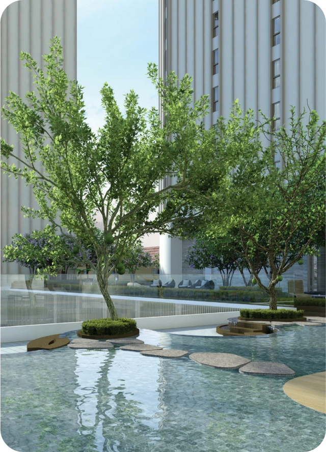 Walking alleys, parks and ponds